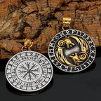 Vikings Geri and Freki Pendant & Necklace - 