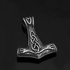 Vikings Mjolnir Dragon Stainless Steel Necklace - 