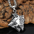 Viking Wolf Fenrir Stainless Steel Pendant & Necklace - Pendant Only
