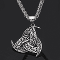 Vikings Odin's Horn Stainless Steel Pendant Necklace - 