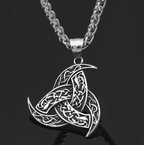 Vikings Odin's Horn Stainless Steel Pendant Necklace - 