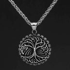 Vikings Tree of Life Stainless Steel Pendant Necklace - 