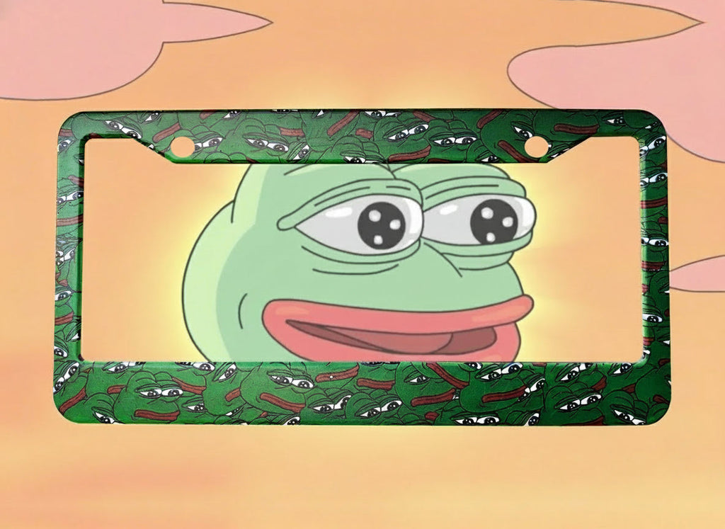Pepe the Frog License Plate Frame