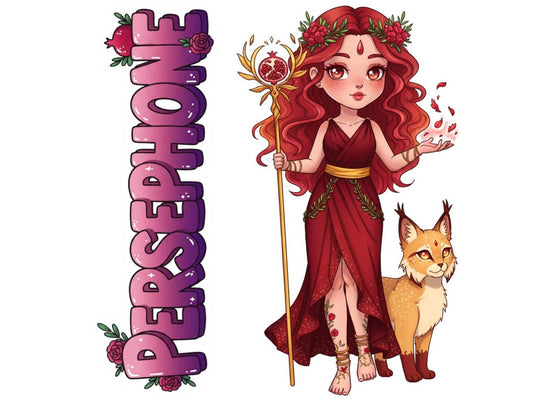 Persephone Sticker and Magnet – Despoina Queen of the Underworld Mythkins™ | Waterproof & UV-Proof - Sticker / Mini