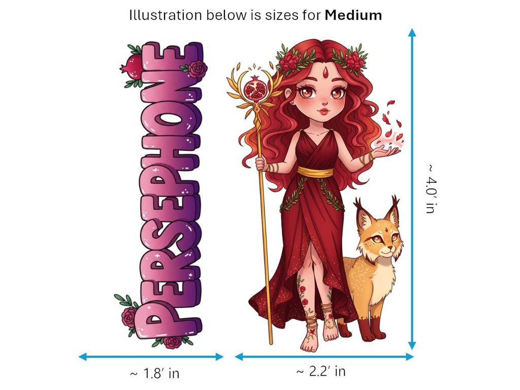 Persephone Sticker and Magnet – Despoina Queen of the Underworld Mythkins™ | Waterproof & UV-Proof - Sticker / Medium