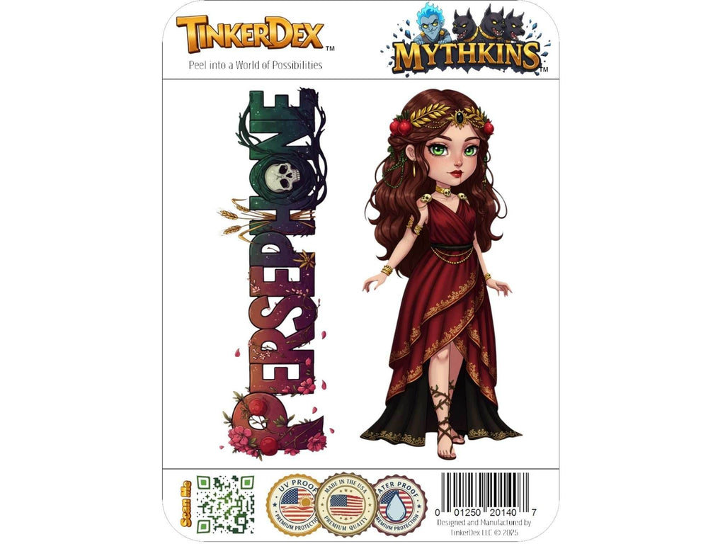 Persephone Sticker and Magnet – Kore Goddess of Spring Mythkins™ | Waterproof & UV-Proof - Sticker / Mini