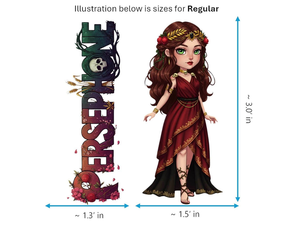Persephone Sticker and Magnet – Kore Goddess of Spring Mythkins™ | Waterproof & UV-Proof - Sticker / Regular