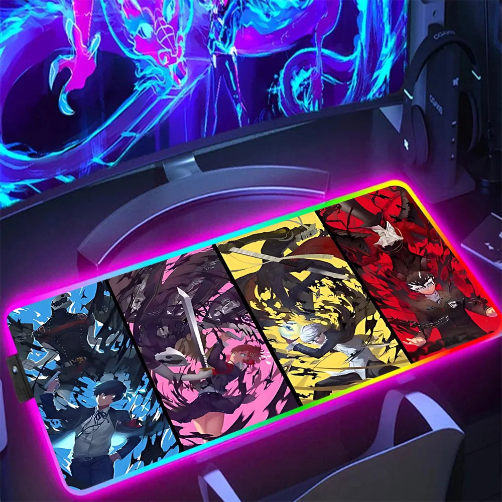 NS Superstore RGB gaming mouse pad - XL Anime LED Desk Mat