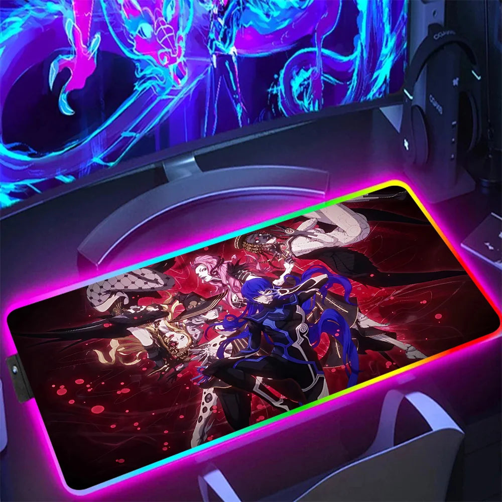NS Superstore RGB gaming mouse pad - XL Anime LED Desk Mat