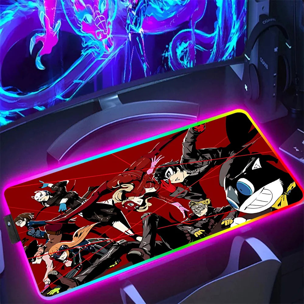 NS Superstore RGB gaming mouse pad - XL Anime LED Desk Mat