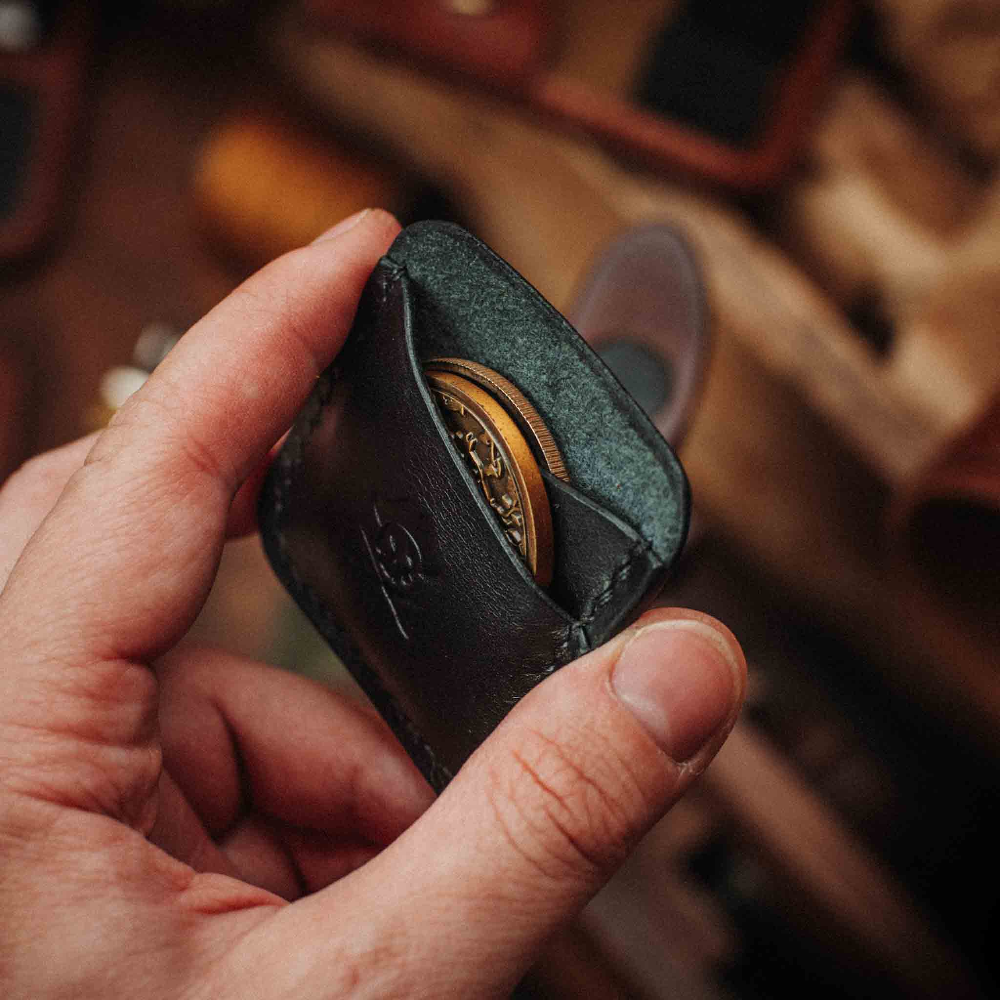 Peso Pocket Duo – Leather Holder for Two Coins | Pirate Goods