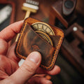 Peso Pocket Duo – Leather Holder for Two Coins | Pirate Goods