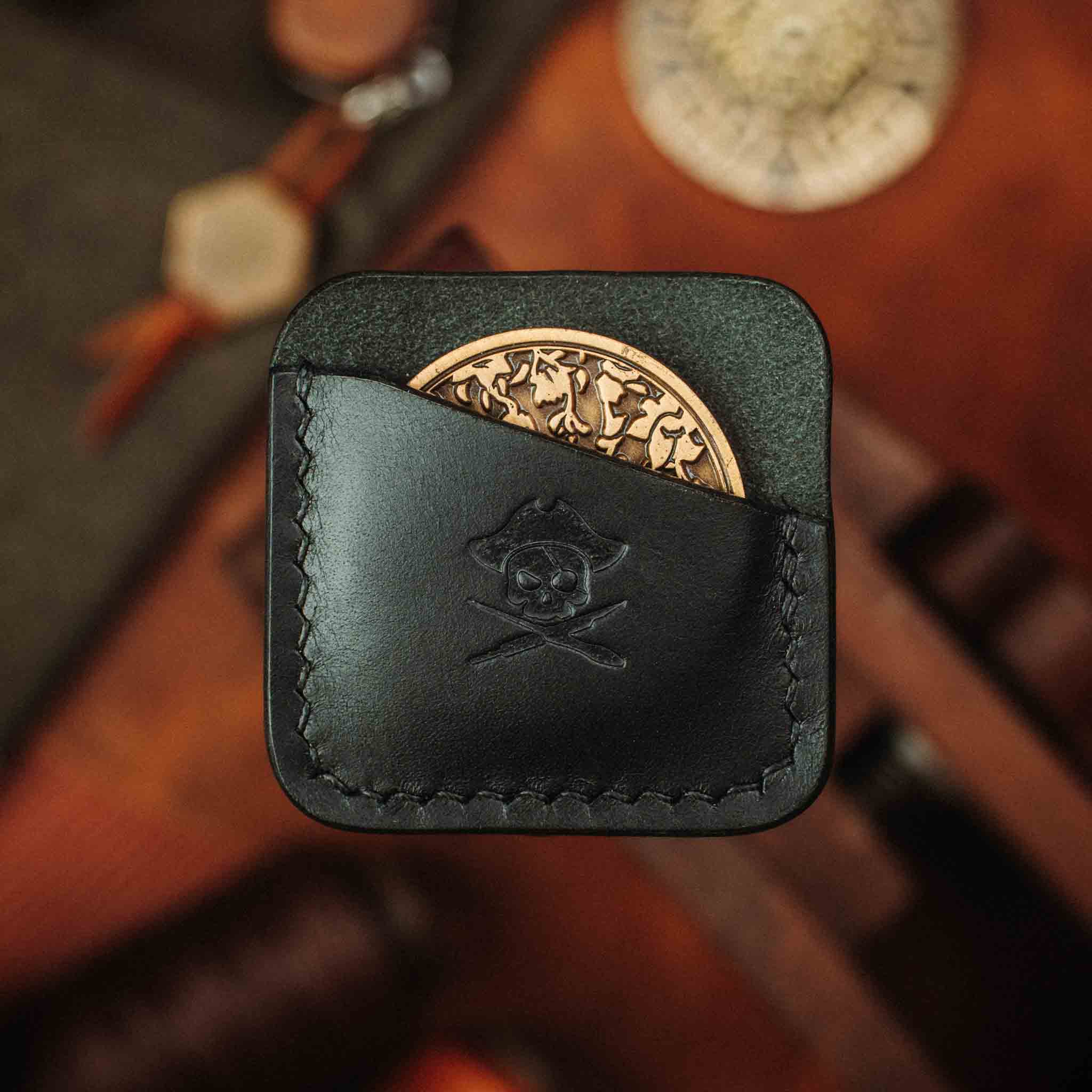 Peso Pocket – Leather Challenge Coin Slip | Pirate Goods
