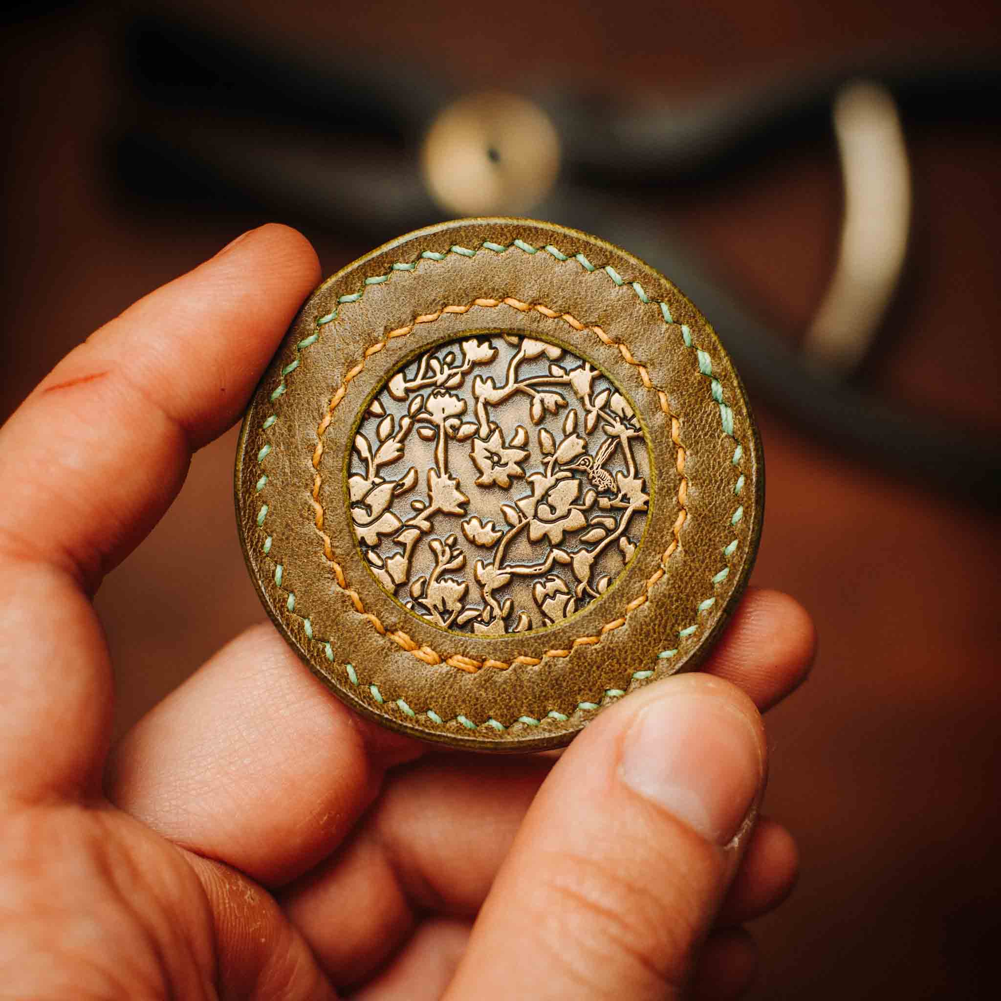 Peso Pocket v2 – Round Leather Coin Holder | Pirate Goods