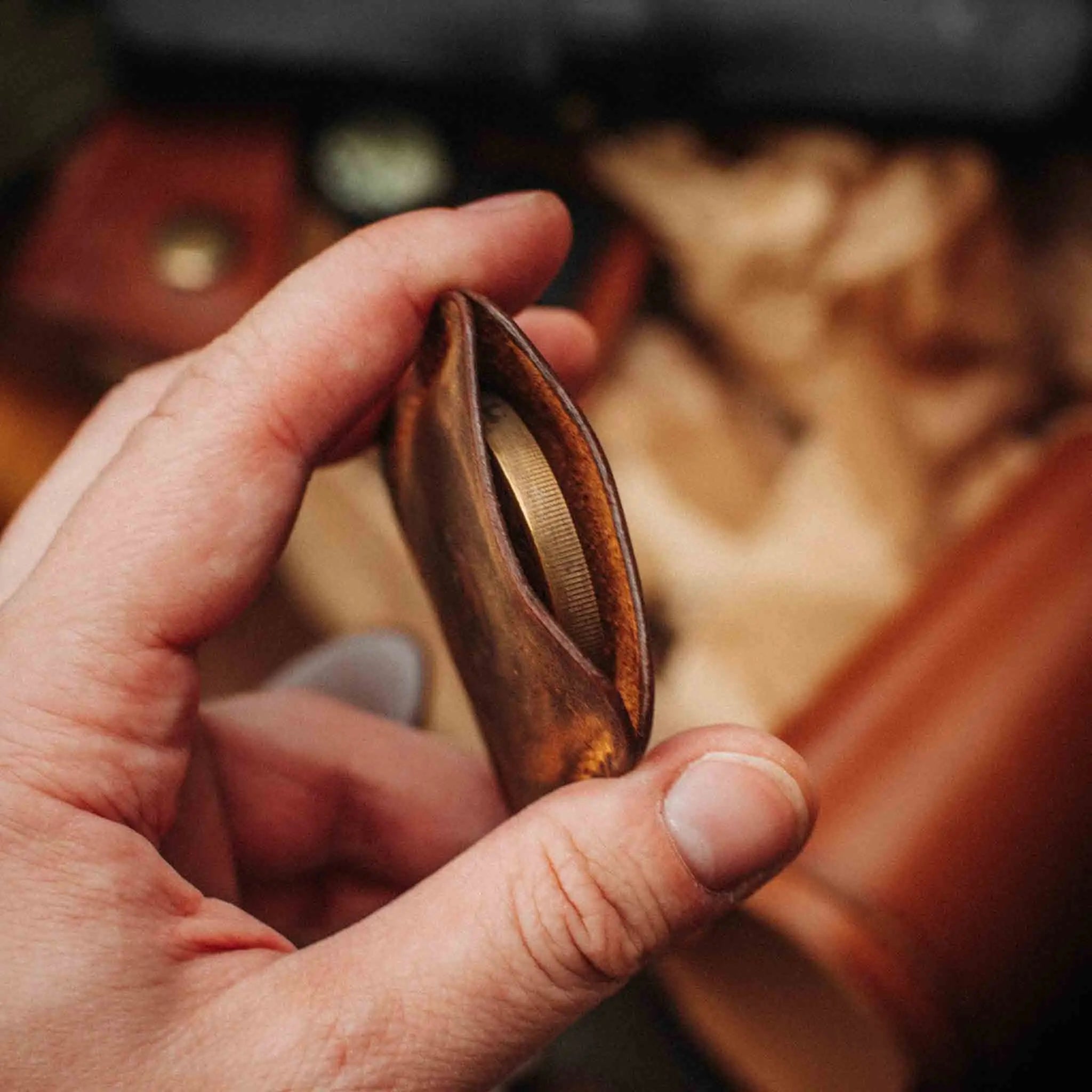 Peso Pocket v3 – Leather Challenge Coin Slip | Pirate Goods