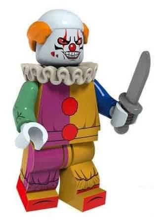 Clown Custom Minifig– Colorful Circus Trickster or Creepy Villain - 