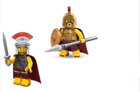 Spartan Warriors & Roman Commander Custom Minifig Set