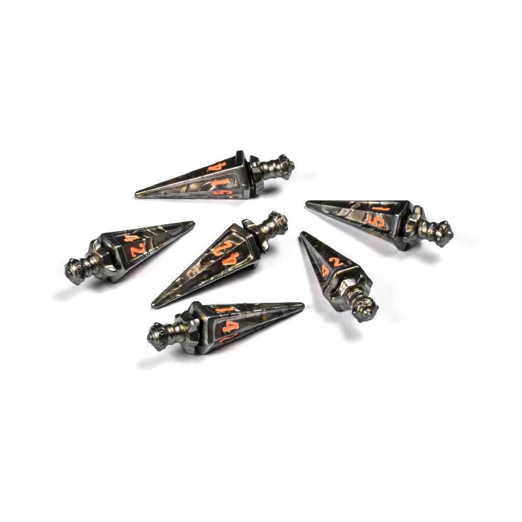 PolyHero 6d6 Warrior Swords - Steel - 