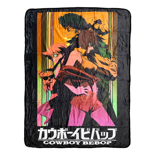 Cowboy Bebop Group Faye Spike Edward Ein Jet Black Fleece Throw Soft Lightweight Blanket 45x60 Inches - 