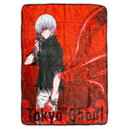 Tokyo Ghoul Ken Kaneki Rinkaku Kagune Fleece Throw Soft Lightweight Blanket 45x60 Inches - 