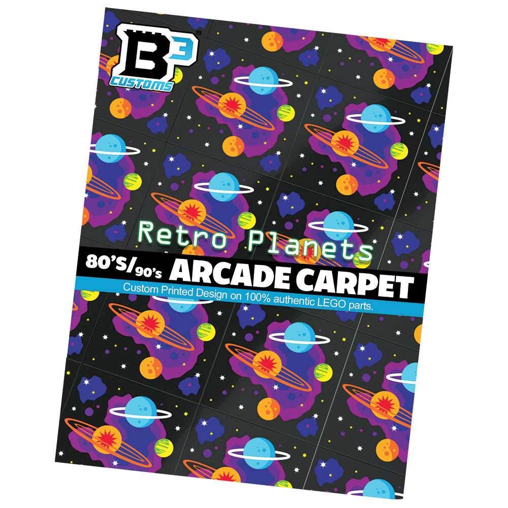 80's and 90's Arcade Carpet 6x6 Tiles (Planets) made with LEGO parts - Pack of 10 - 