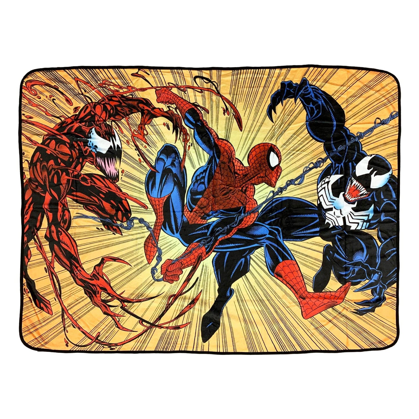 Spider-Man Maximum Carnage And Venom Marvel Fleece Throw Blanket 45in. By 60in. - 