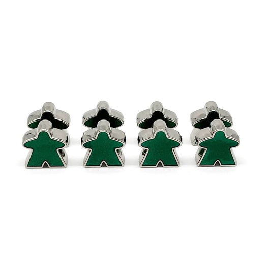 8 Pack of Green Enamel Meeples by Norse Foundry - 