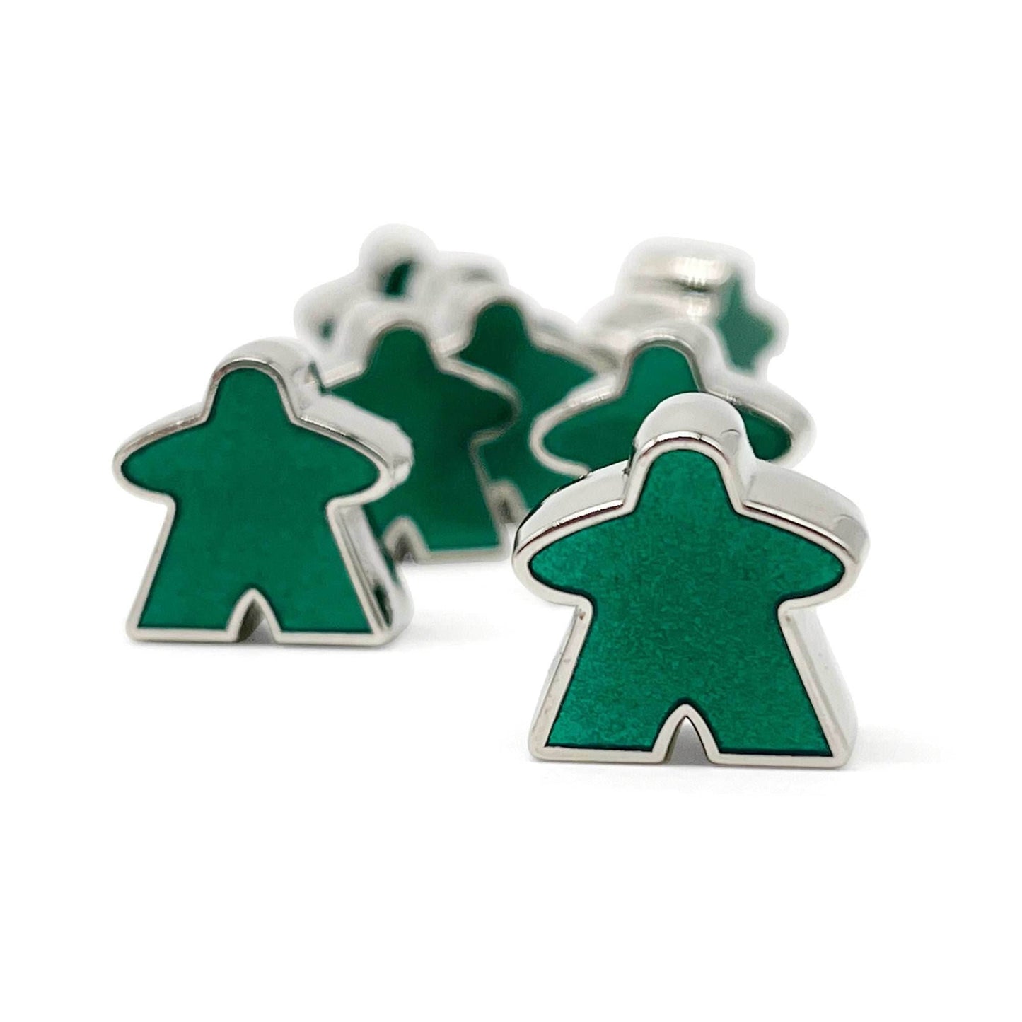 8 Pack of Green Enamel Meeples by Norse Foundry - 