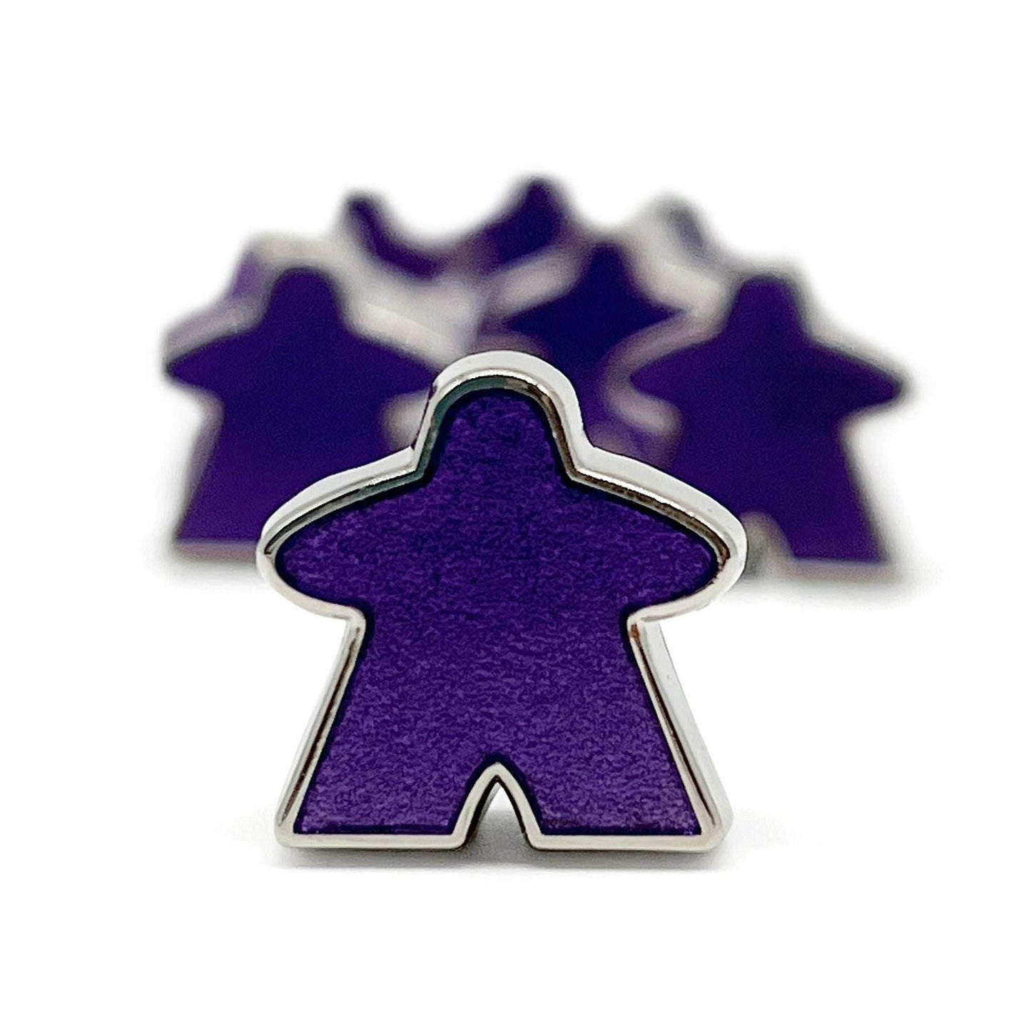 8 Pack of Purple Enamel Meeples by Norse Foundry - 