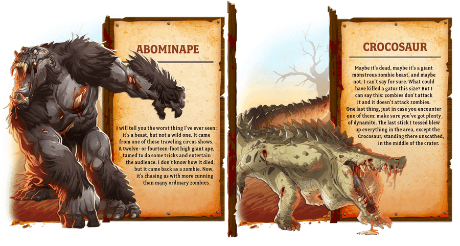 Zombicide: Undead or Alive - Abominape vs Crocosaur Kickstarter Exclusive Abomination Pack - 