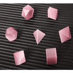 Pink Cat Eye Gemstone Dice Set - 