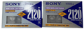 Lot of 2 Sony QD-2120 Formatted QIC-80 Mini Data Cartridge, 120MB, NEW - 
