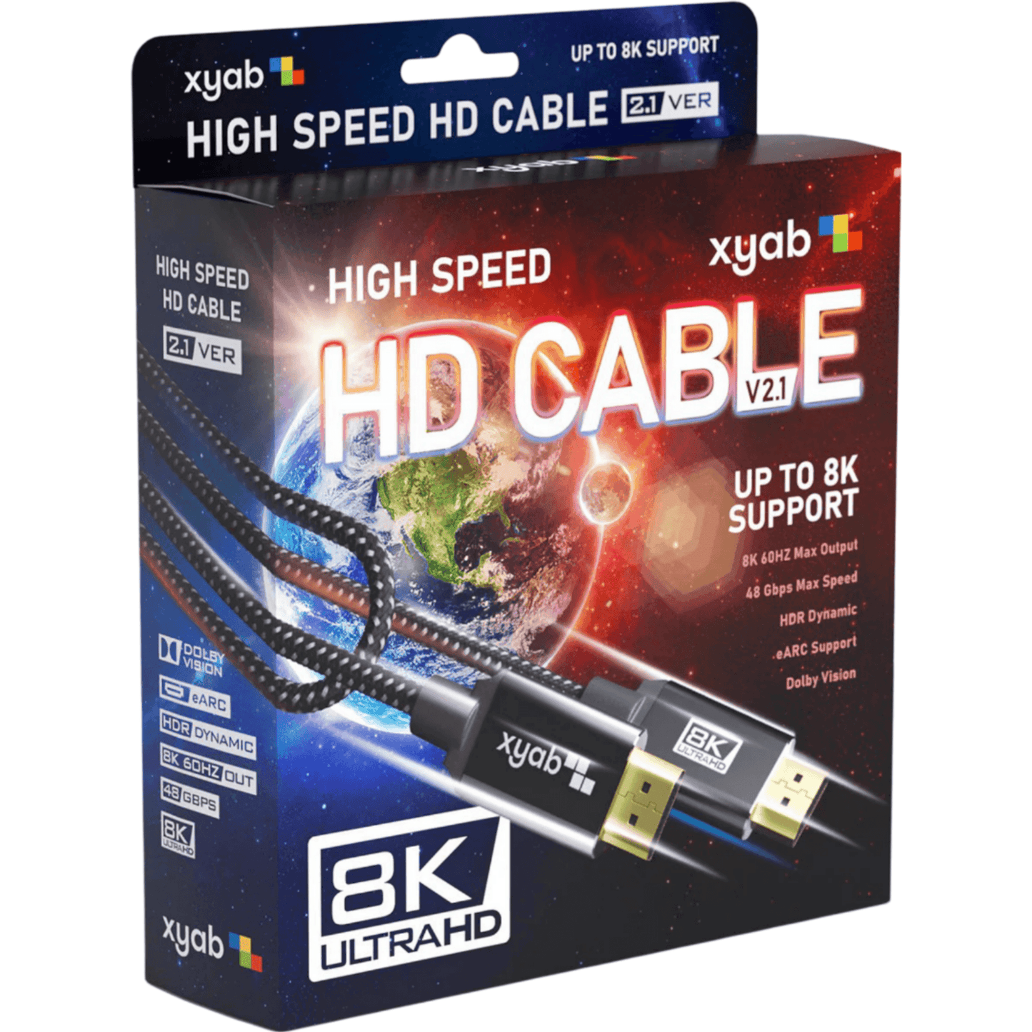 Universal HD 2.1 Ultra High-Speed Cable - 6FT (XYAB) - 