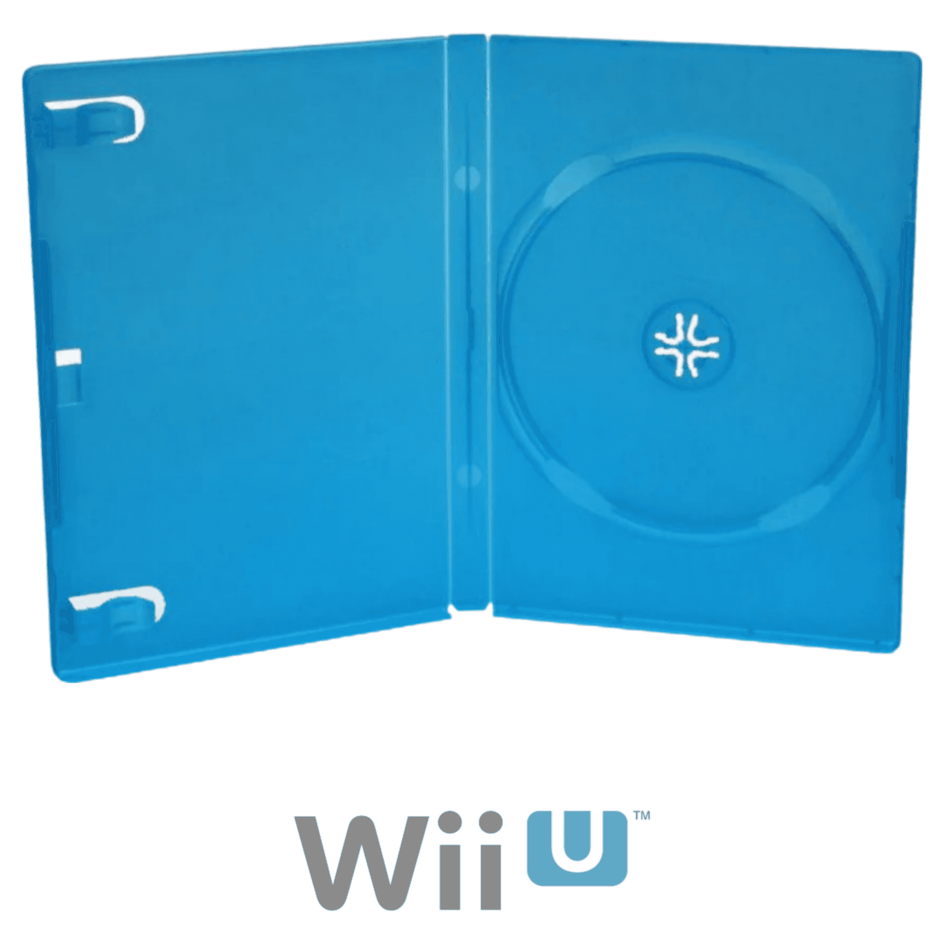 Nintendo Wii U Blue Video Game Replacement Shell Storage Case - 