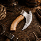 Pizza axe - Viking Pizza Cutter Axe with leather sheath