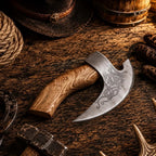 Pizza axe - Viking Pizza Cutter Axe with leather sheath