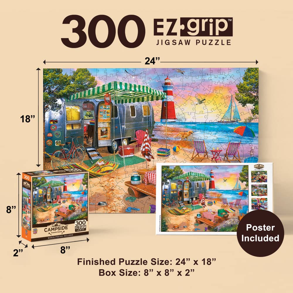 Campside - Oceanside Camping 300 Piece EZ Grip Jigsaw Puzzle