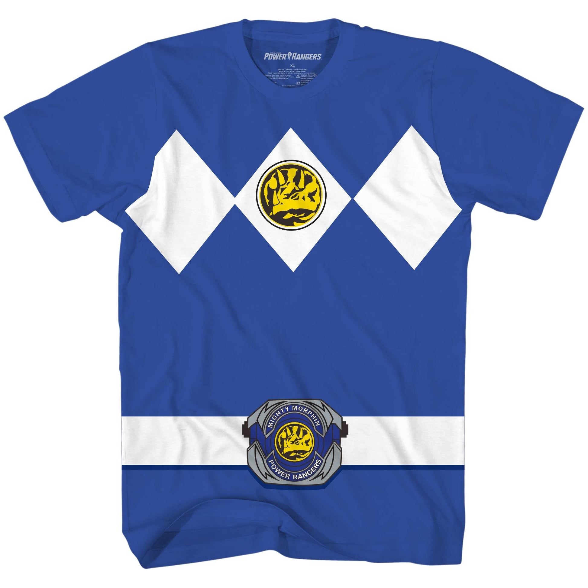 Power Rangers Blue Ranger Costume Adult T Shirt - S