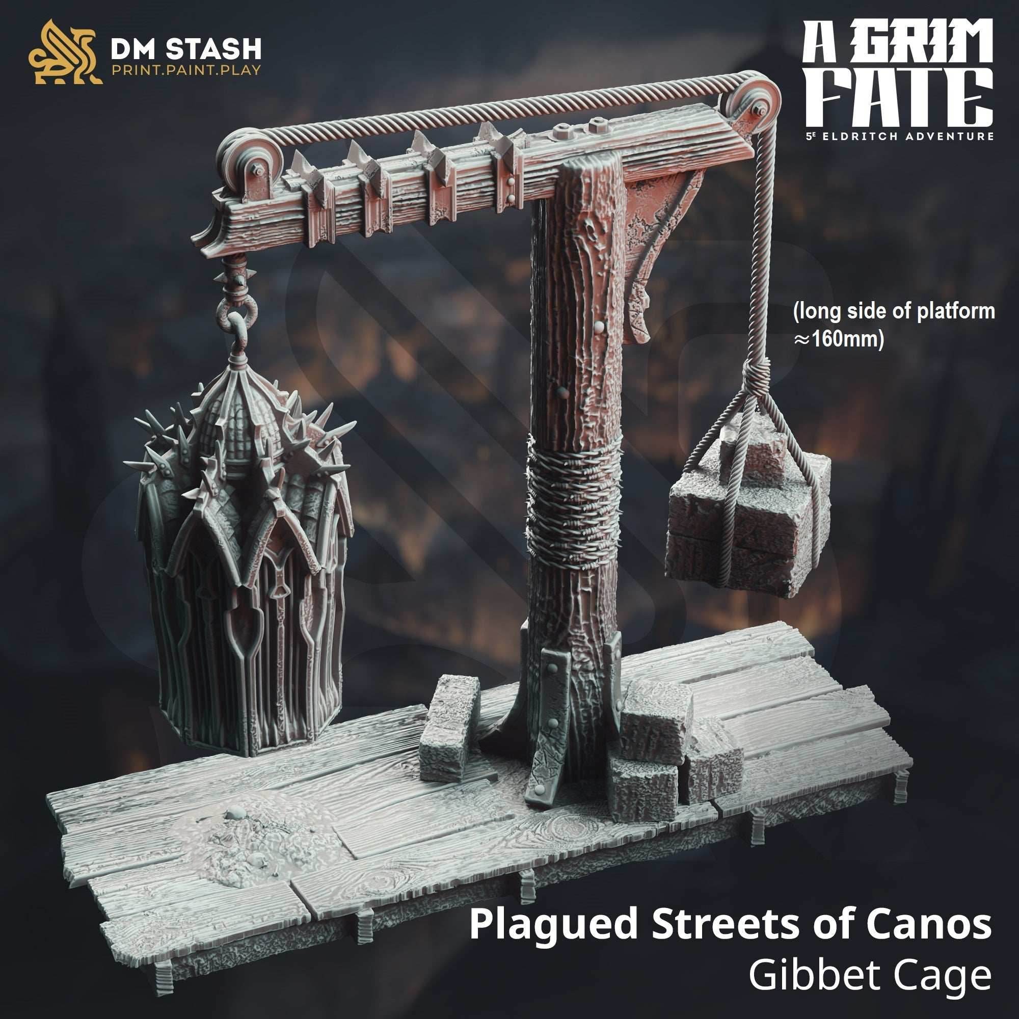 Plagued Streets of Canos: Gibbet Cage & Mimic (Terrain) - Platform with Gibbet Cage