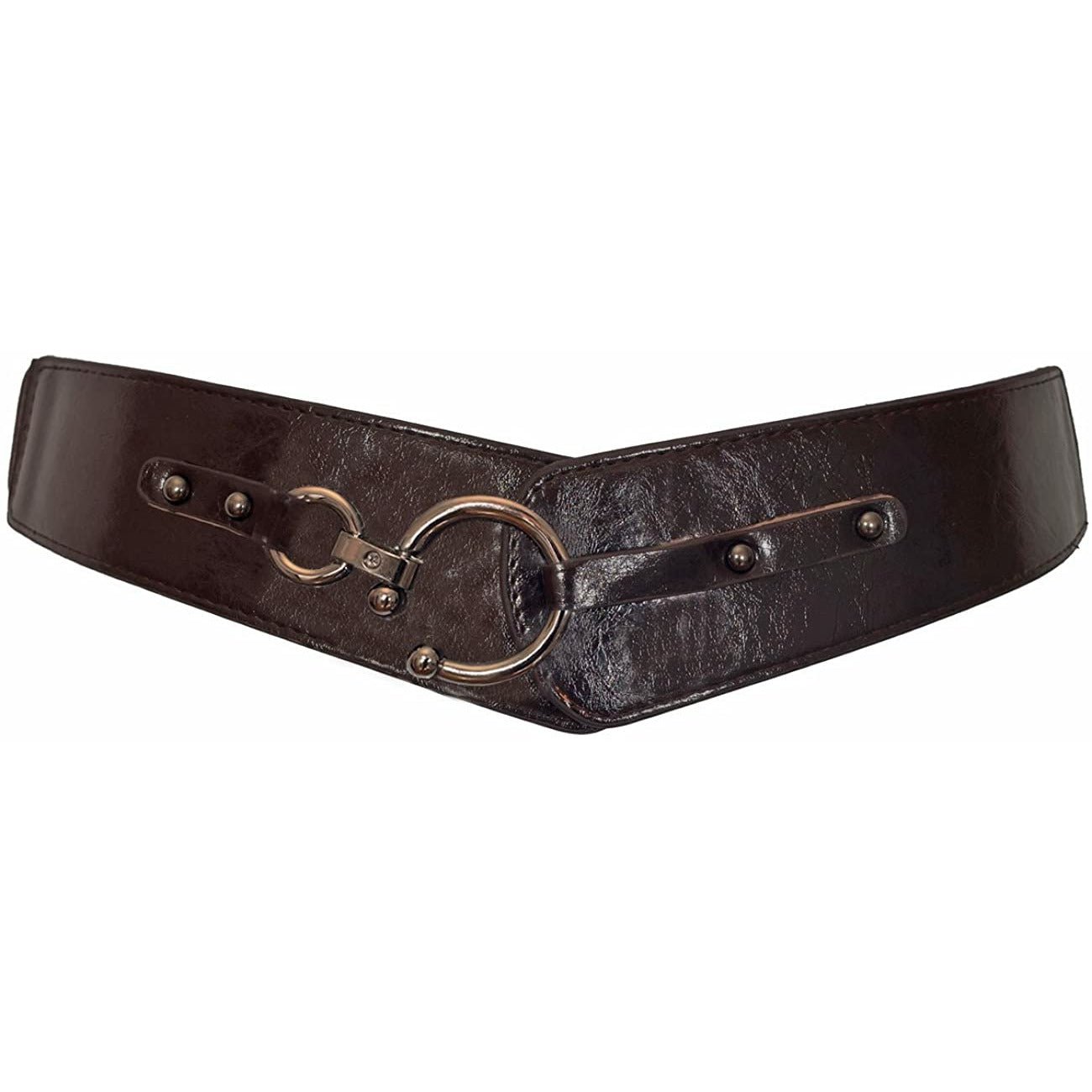 Plus Size Hook Buckle Faux Leather Belt