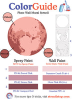 Pluto Wall Mural Stencil Set