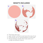 Pluto Wall Mural Stencil Set