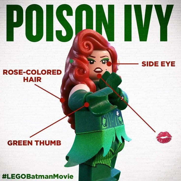 Poison Ivy from Batman lego Minifigures Custom Toys