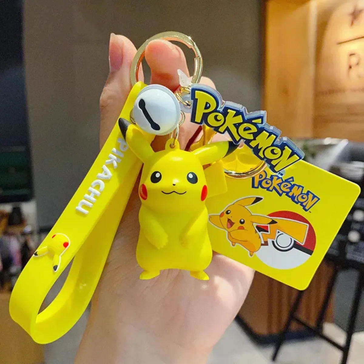 "Pokemon Action Figure Keychain - Pikachu, Charmander, Snorlax, Squirtle