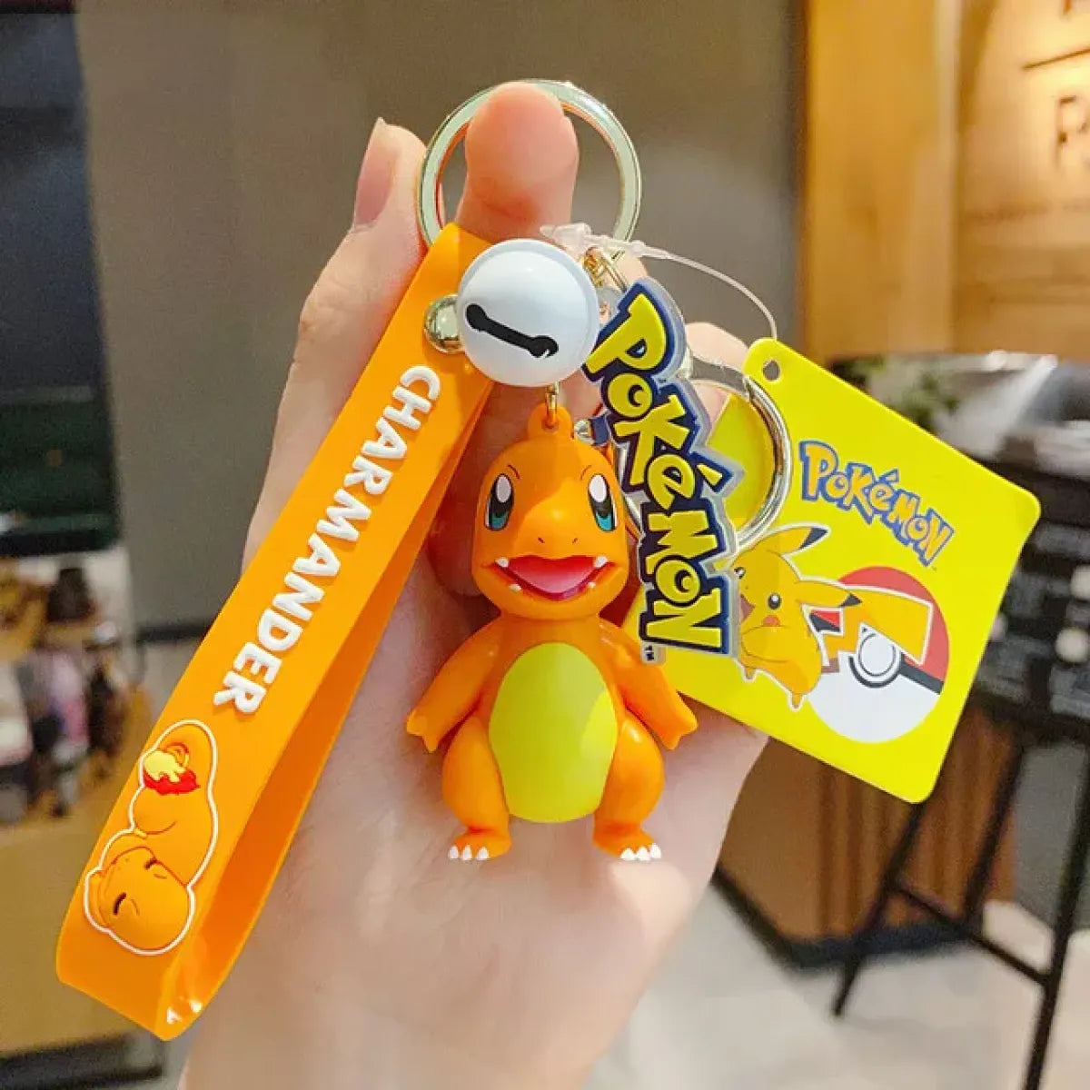 "Pokemon Action Figure Keychain - Pikachu, Charmander, Snorlax, Squirtle