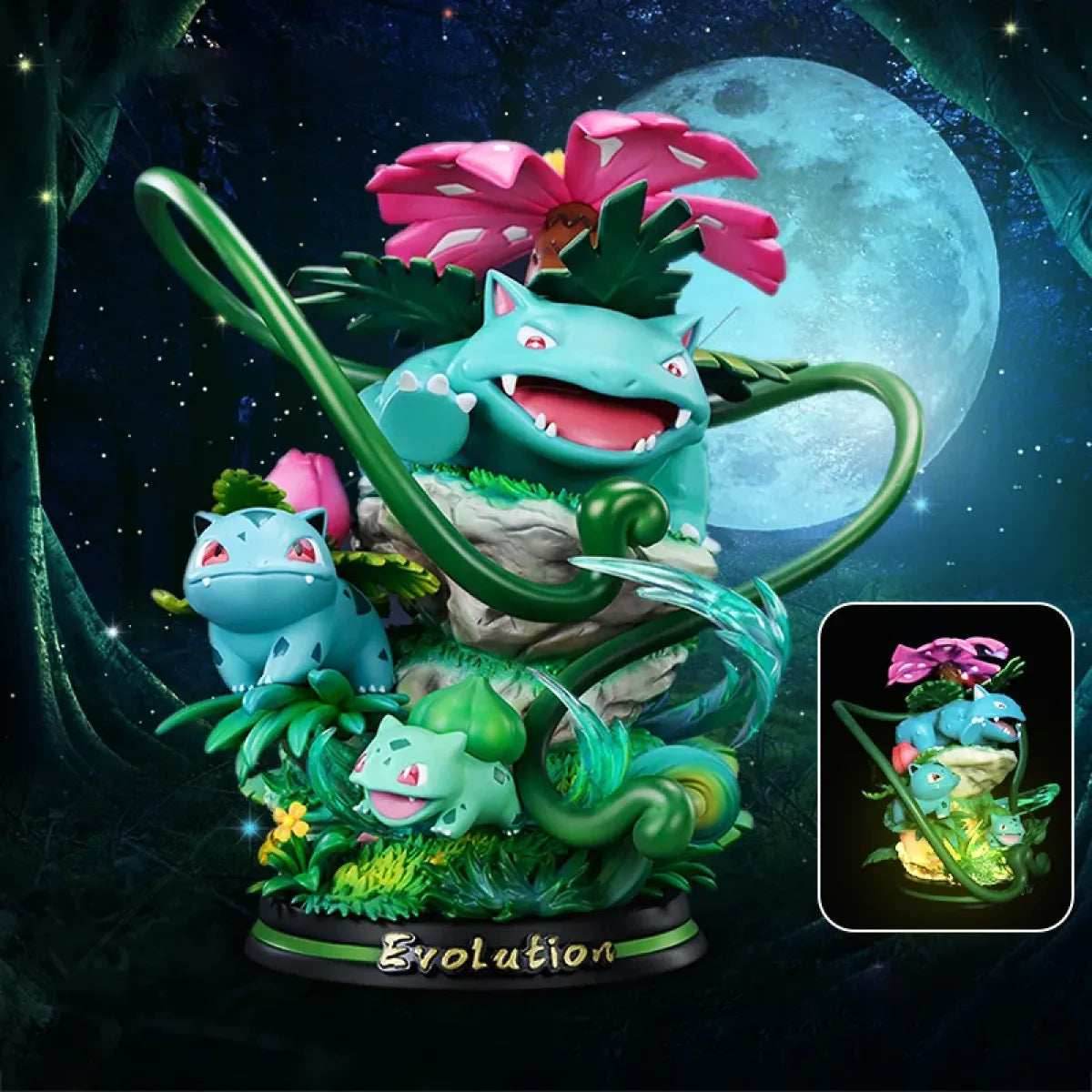 Pokemon Evolution Figures - Charizard, Eevee, Mewtwo, Gengar - 21cm Venusaur / no box