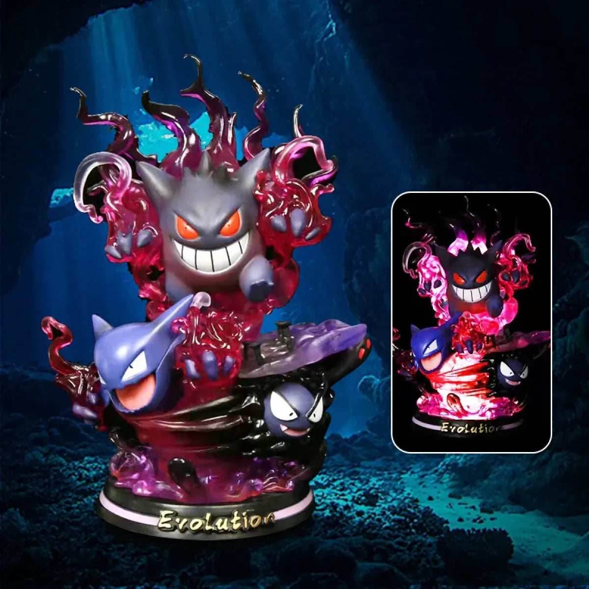 Pokemon Evolution Figures - Charizard, Eevee, Mewtwo, Gengar - 26cm Gengar / no box