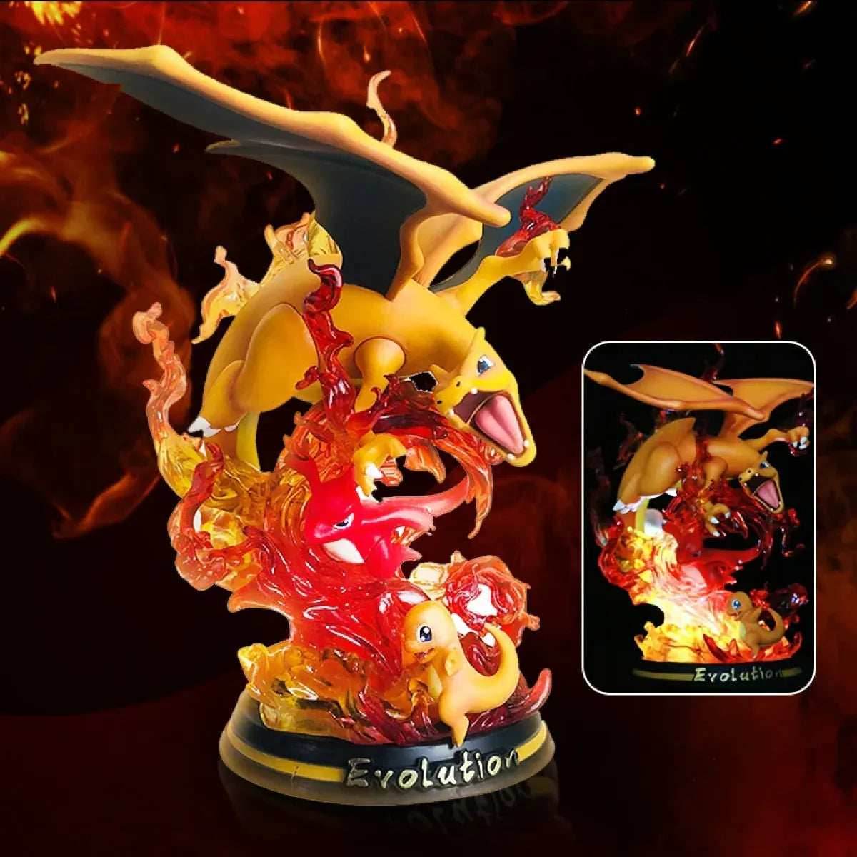 Pokemon Evolution Figures - Charizard, Eevee, Mewtwo, Gengar - 26cm Charizard / no box