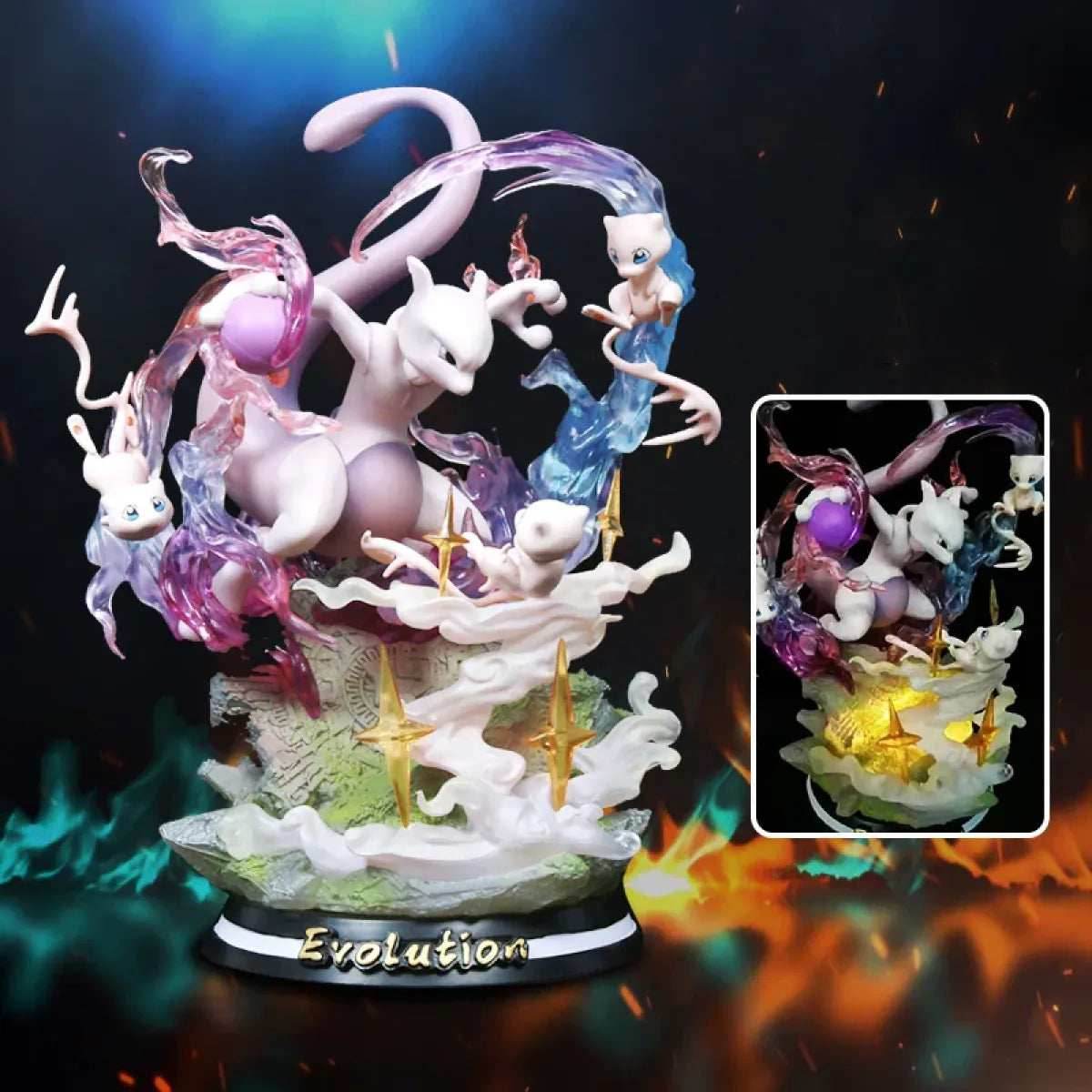 Pokemon Evolution Figures - Charizard, Eevee, Mewtwo, Gengar - 26cm Mewtwo / no box