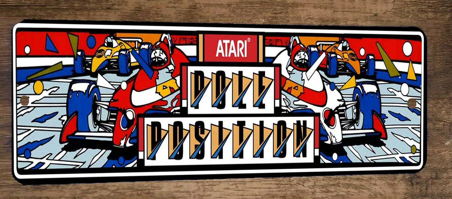Pole Position Arcade Marquee 4x12 Metal Wall Sign Retro 80s Video Game